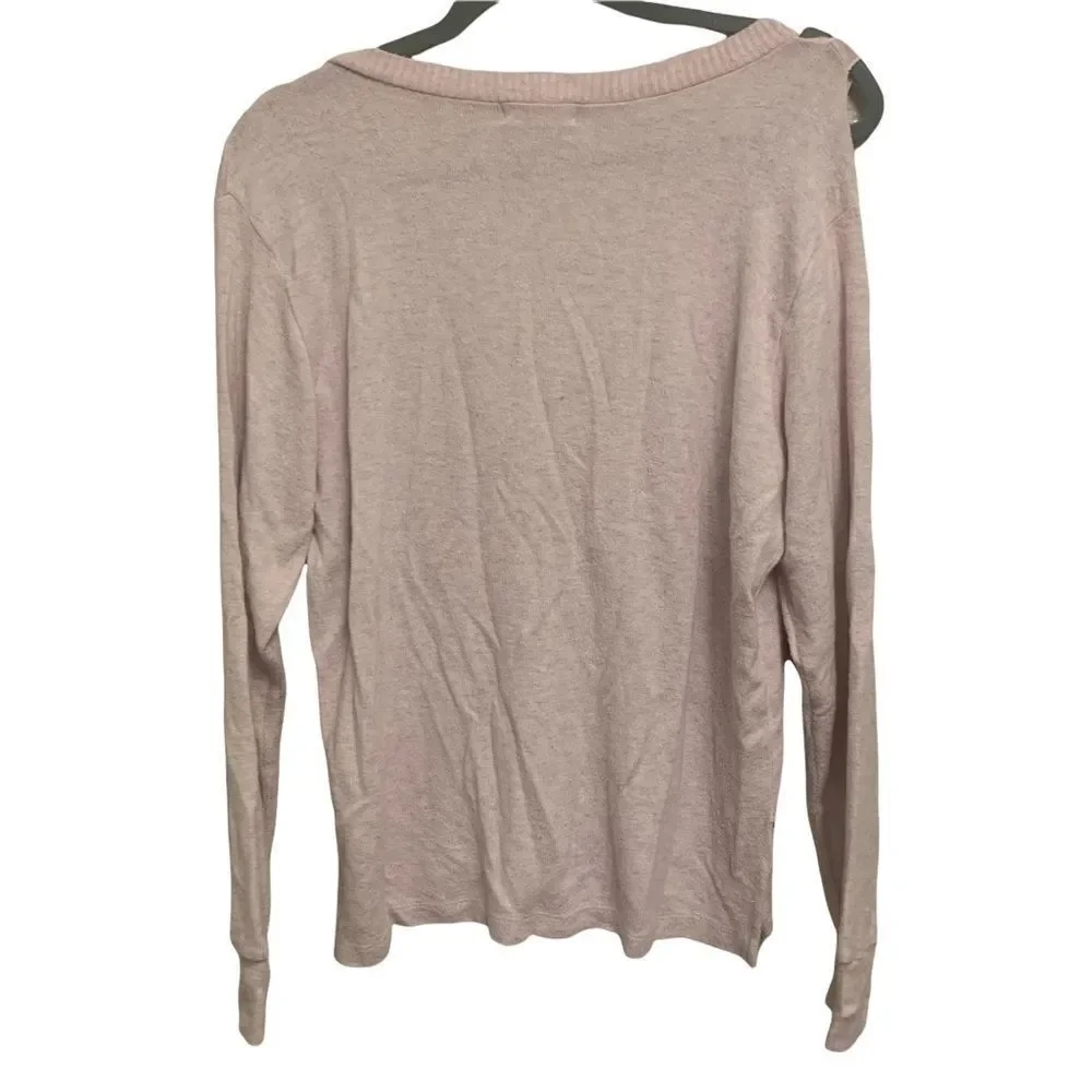 LNA Shoulder Cut-Out Pink Sweater Size Small